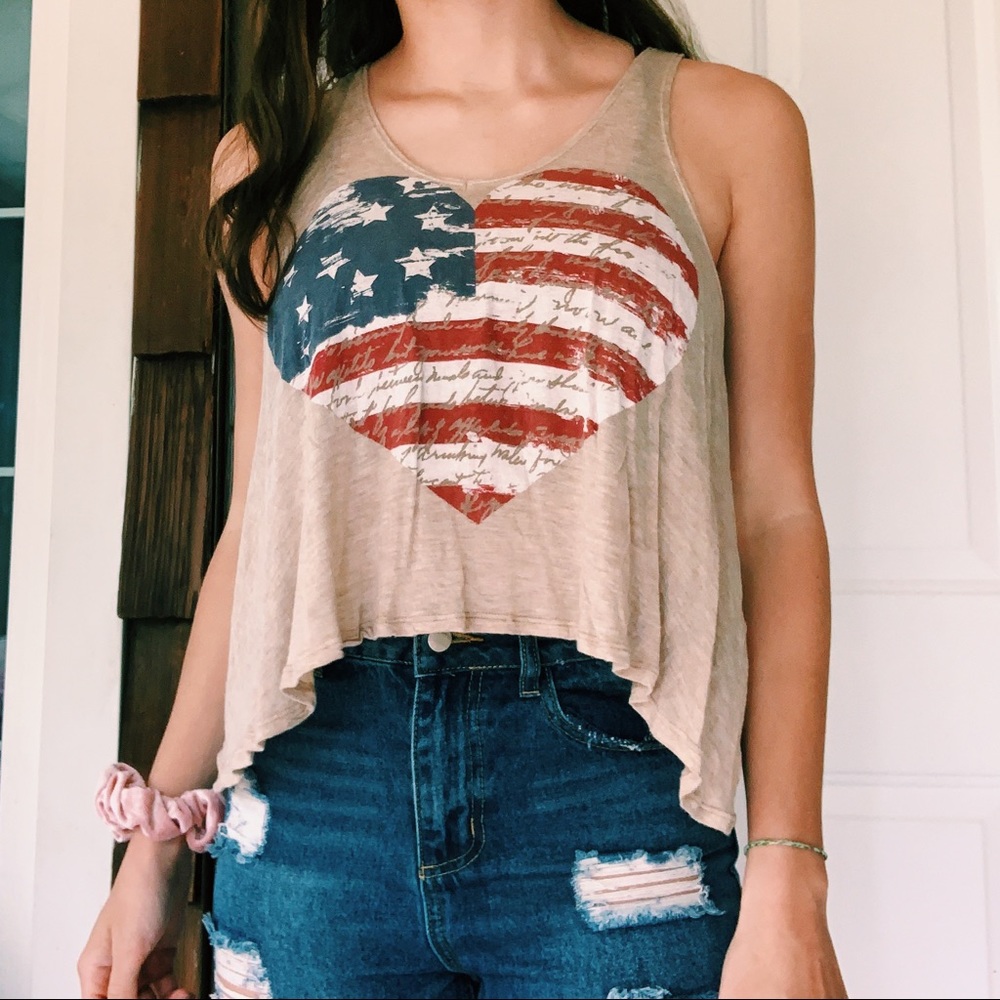 American Flag  Tank Top